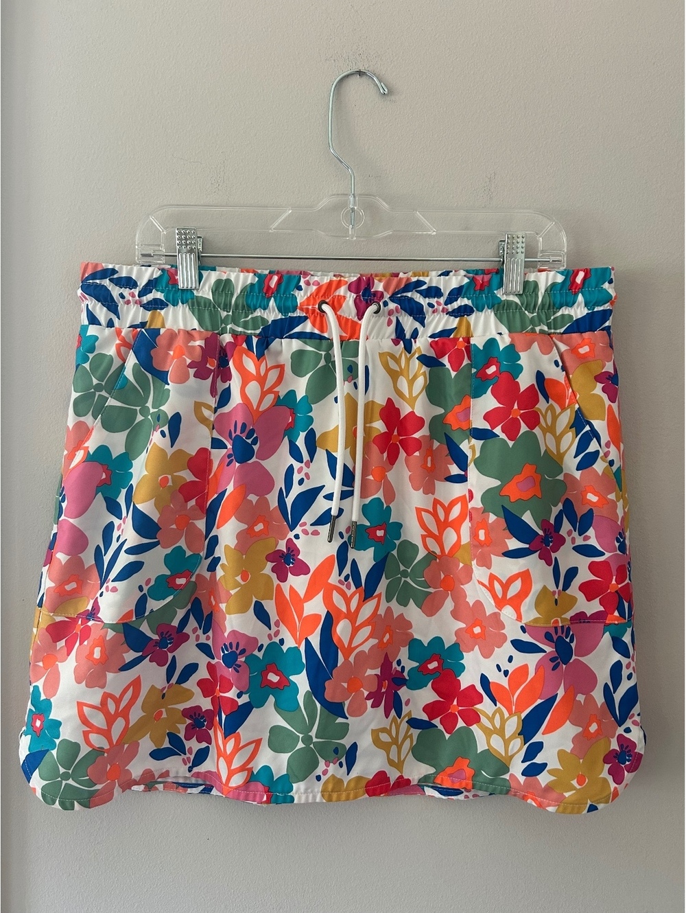 St. John’s Bay Neon Floral Print Skort Women’s Size Large